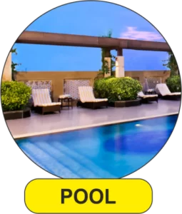 Swimming pool deck representing wet-area floor safety
