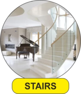 Interior staircase representing anti-slip safety applications